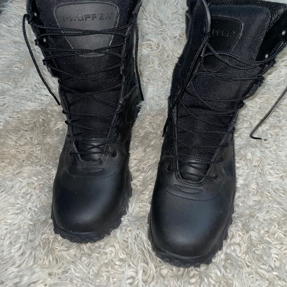 Propper Mens 13W Boots Black Lace up Zip side - Picture 2 of 13